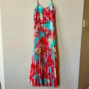 Floor length, floral, summer dress